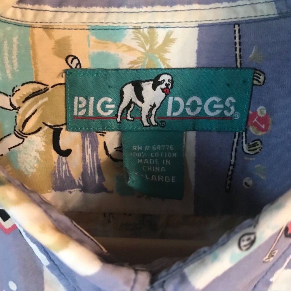 Big Dog Men's  Button Down Shirt Golf Theme Size XL - Picture 2 of 8